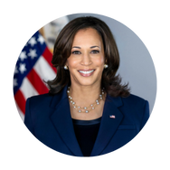 Circular image of Kamala Harris