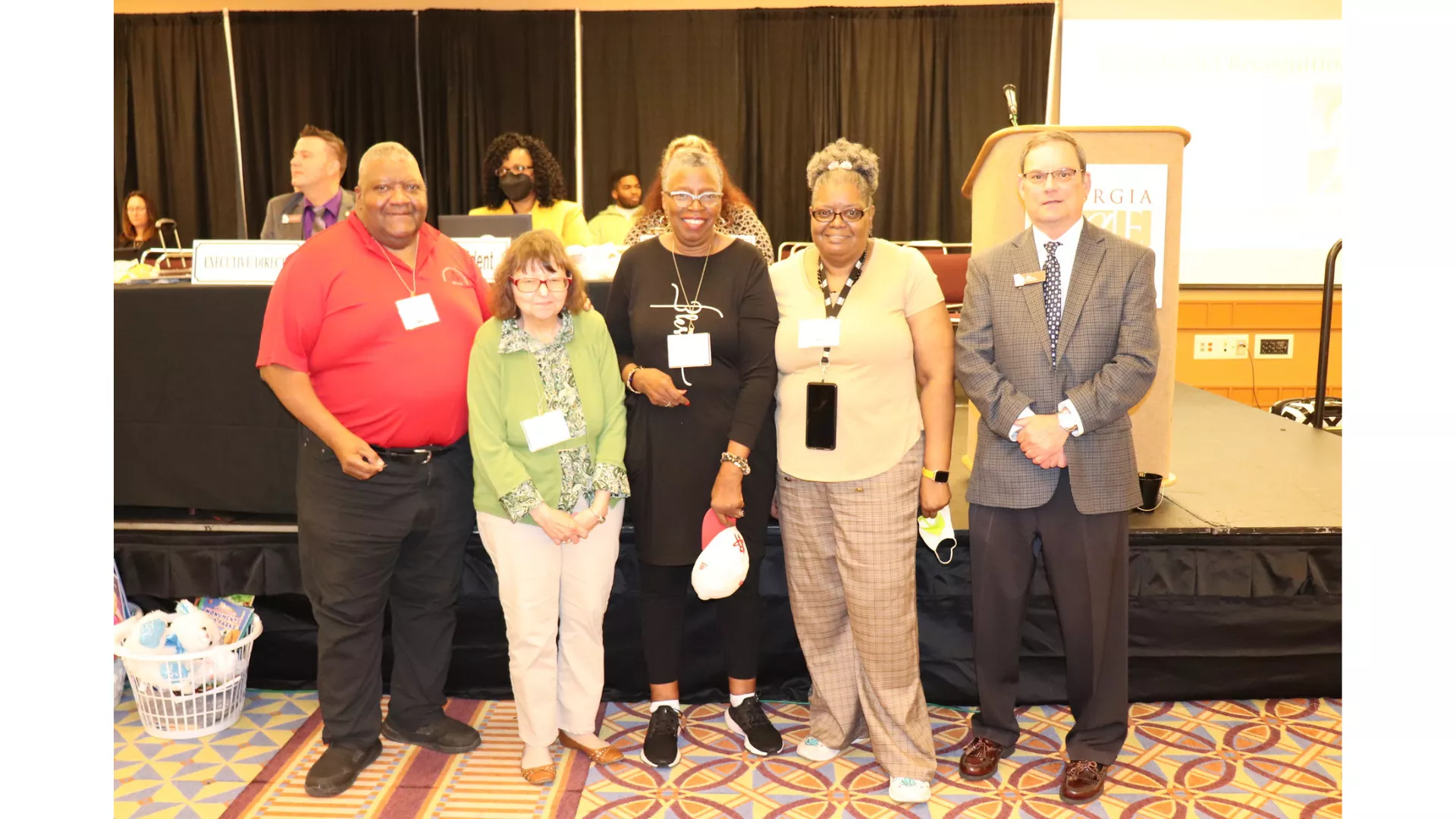 Retired leaders posing for a picture